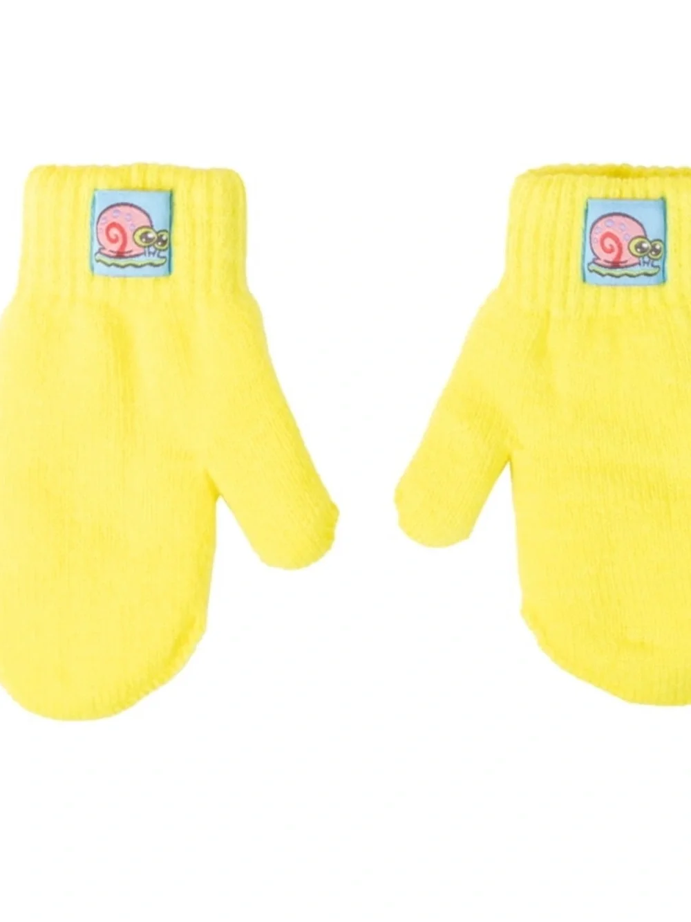 BRAND NEW Yellow Cartoon TODDLER Face Pom Beanie with Matching Gloves